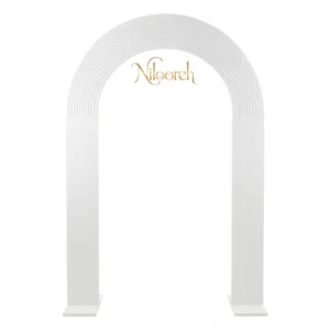 grooved-hollow-wooden-arch-backdrop-rental